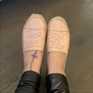 Pink Patent Chanel Espadrilles